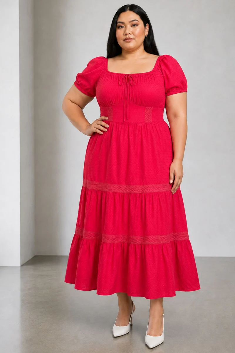 Pavina|Cotton Tiered Maxi Dress