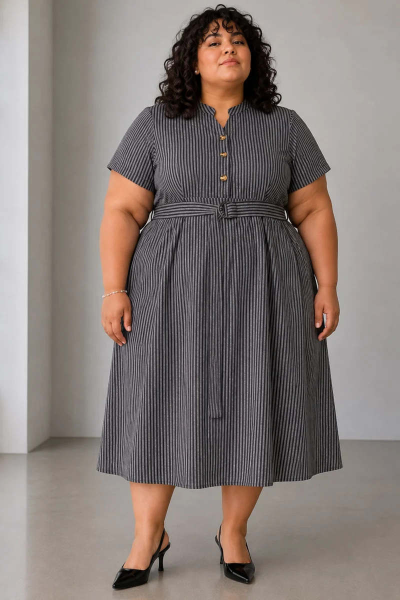 Alder|Cotton Fit And Flare Midi Dress