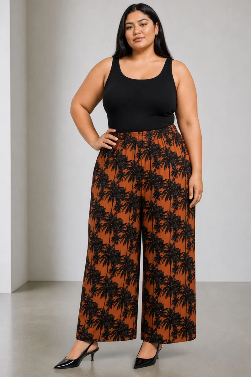 Savia|Cotton Pullon Wide Leg Trousers