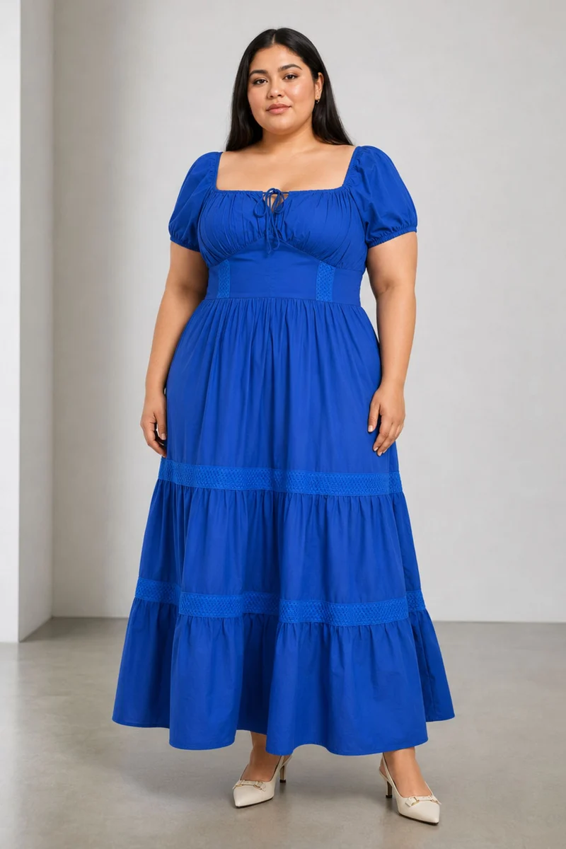 Opel|Cotton Tiered Maxi Dress