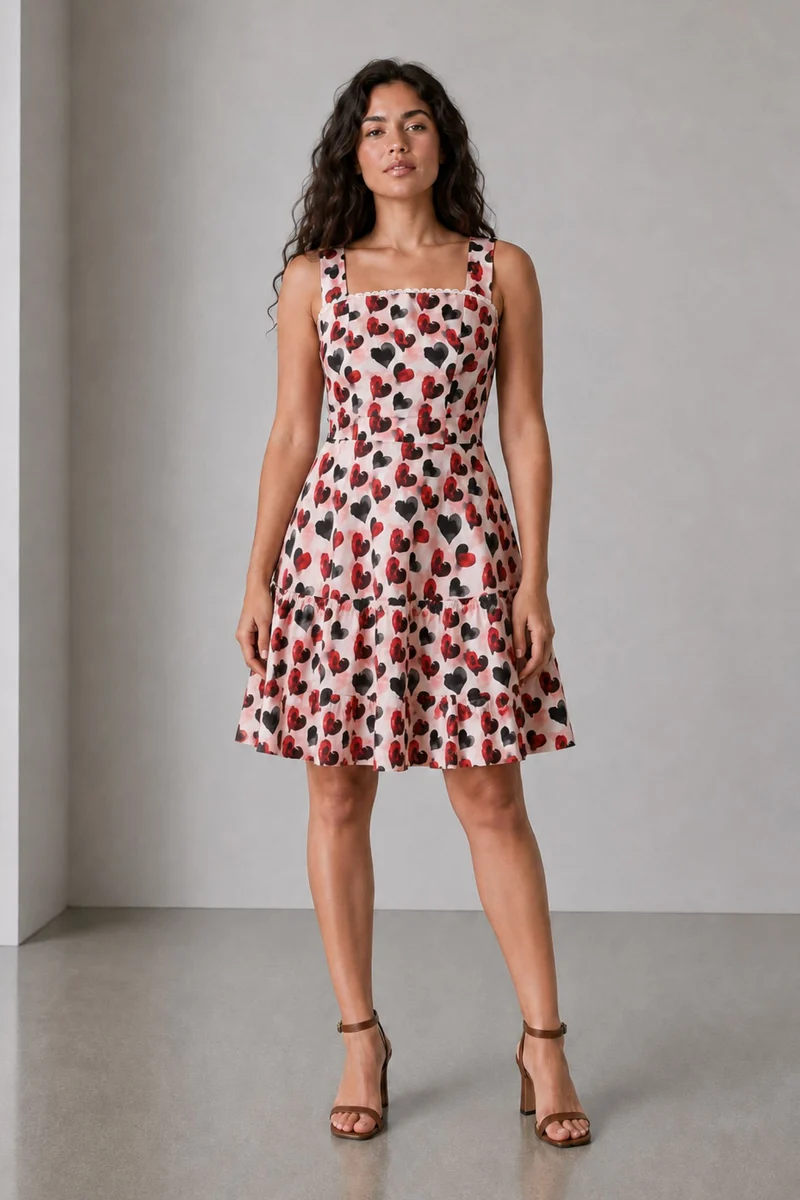Ravin|Cotton Fit Flare Mini Dress