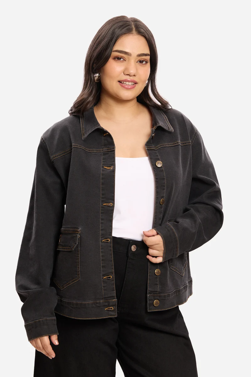 Aanya|Cotton Denim Jacket