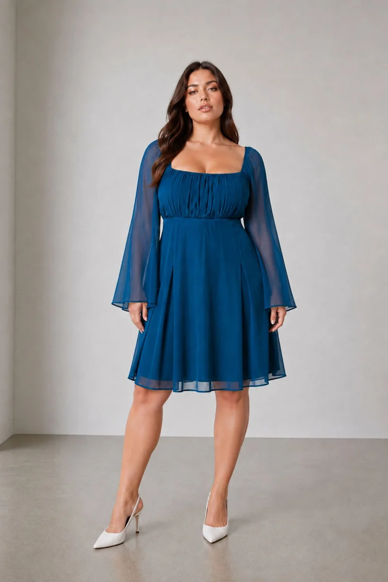 Tealora|Viscose Fit Flare Dress