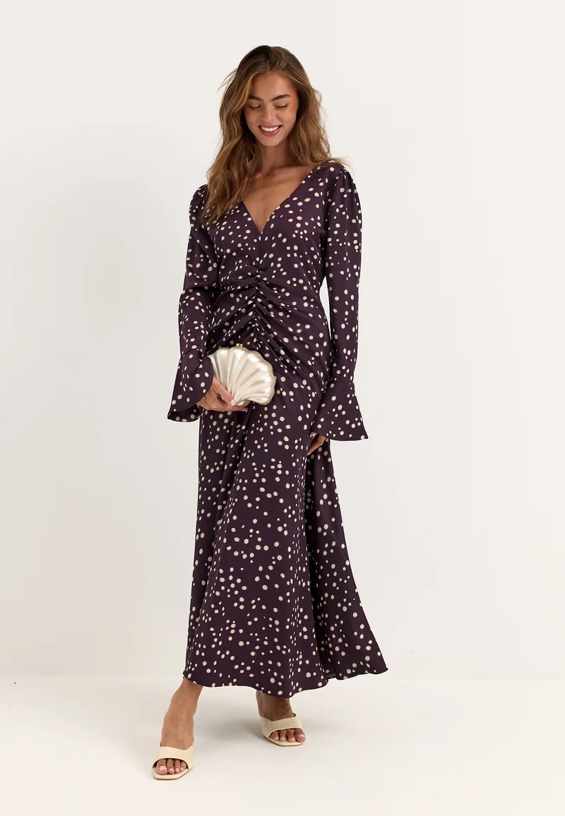 Ruched Front Midi Dress