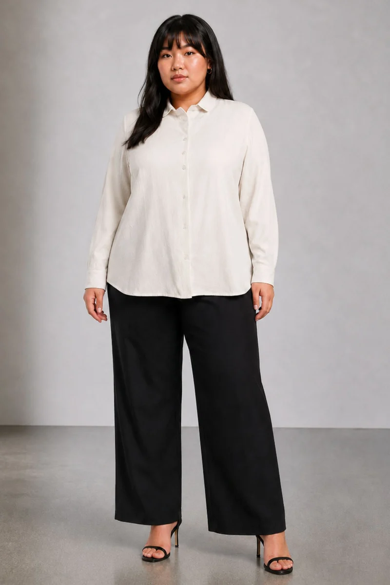 Loloina Top|Cotton Notch Collar Shirt