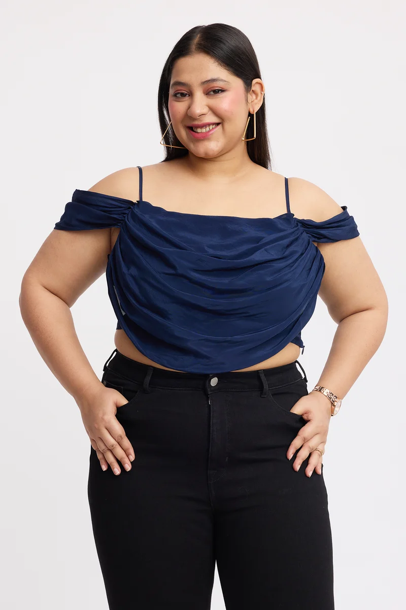 Youtso Top|Viscose Drapped Crop Top