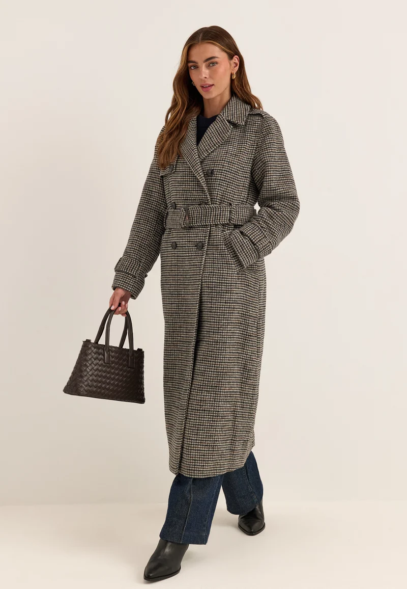 Wool Blend Trench Coat