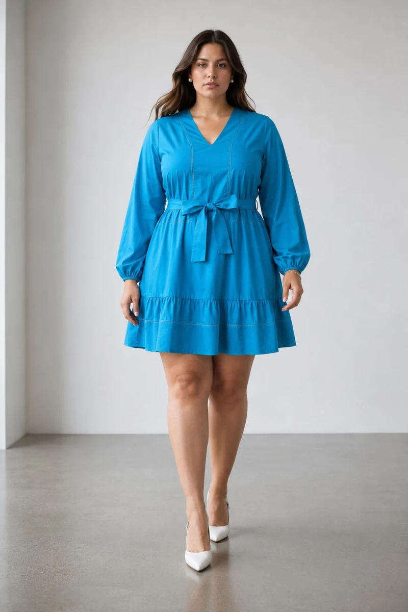 Celindie|Cotton Lace Insert Dress