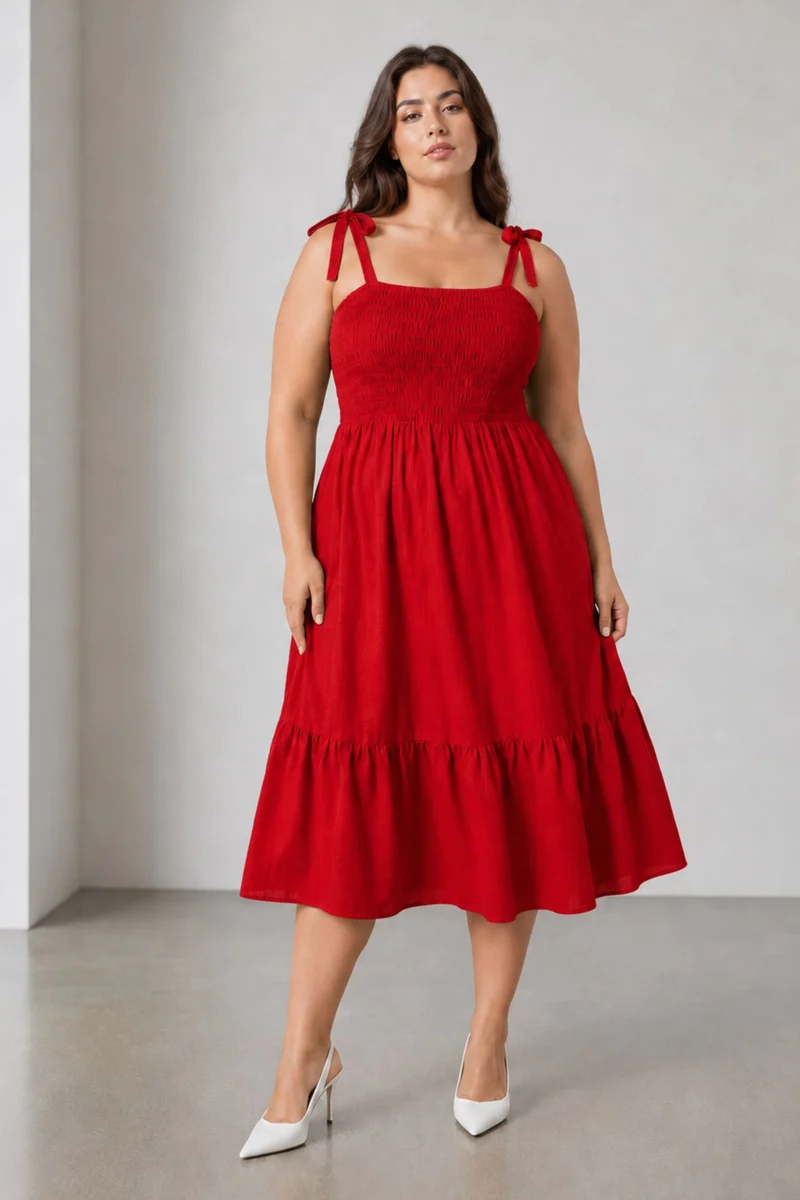 Solera|Cotton Smocked Bodice Dress