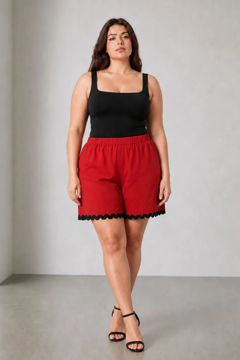 Rosavel|Viscose Elasticated Flared Shorts