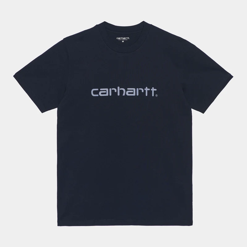 Carhartt WIP Kortärmad Script T-shirt för män - Astro / Icesheet