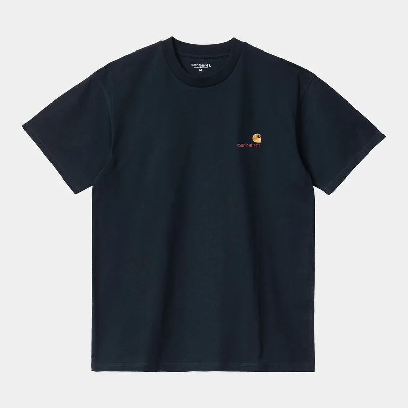 Carhartt WIP Herr Kortärmad American Script T-shirt - Astro