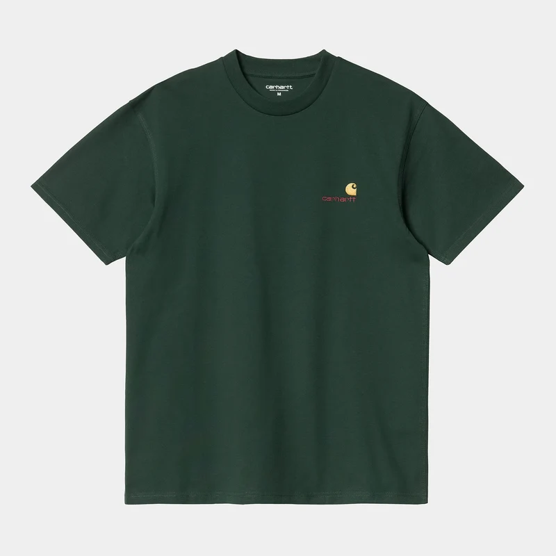 Carhartt WIP Herr Kortärmad American Script T-shirt - Grove