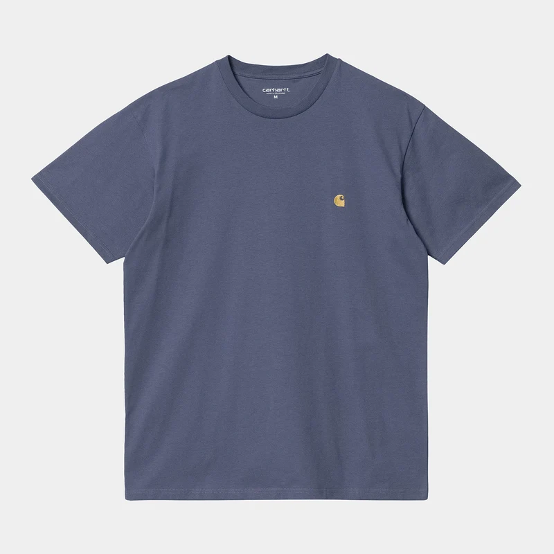 Carhartt WIP Herr Chase kortärmad T-shirt - Cold Viola / Guld