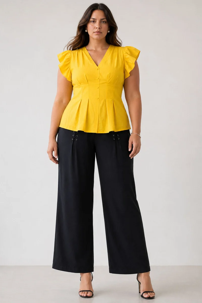 Emelia|Linen Pleated Pelum Top