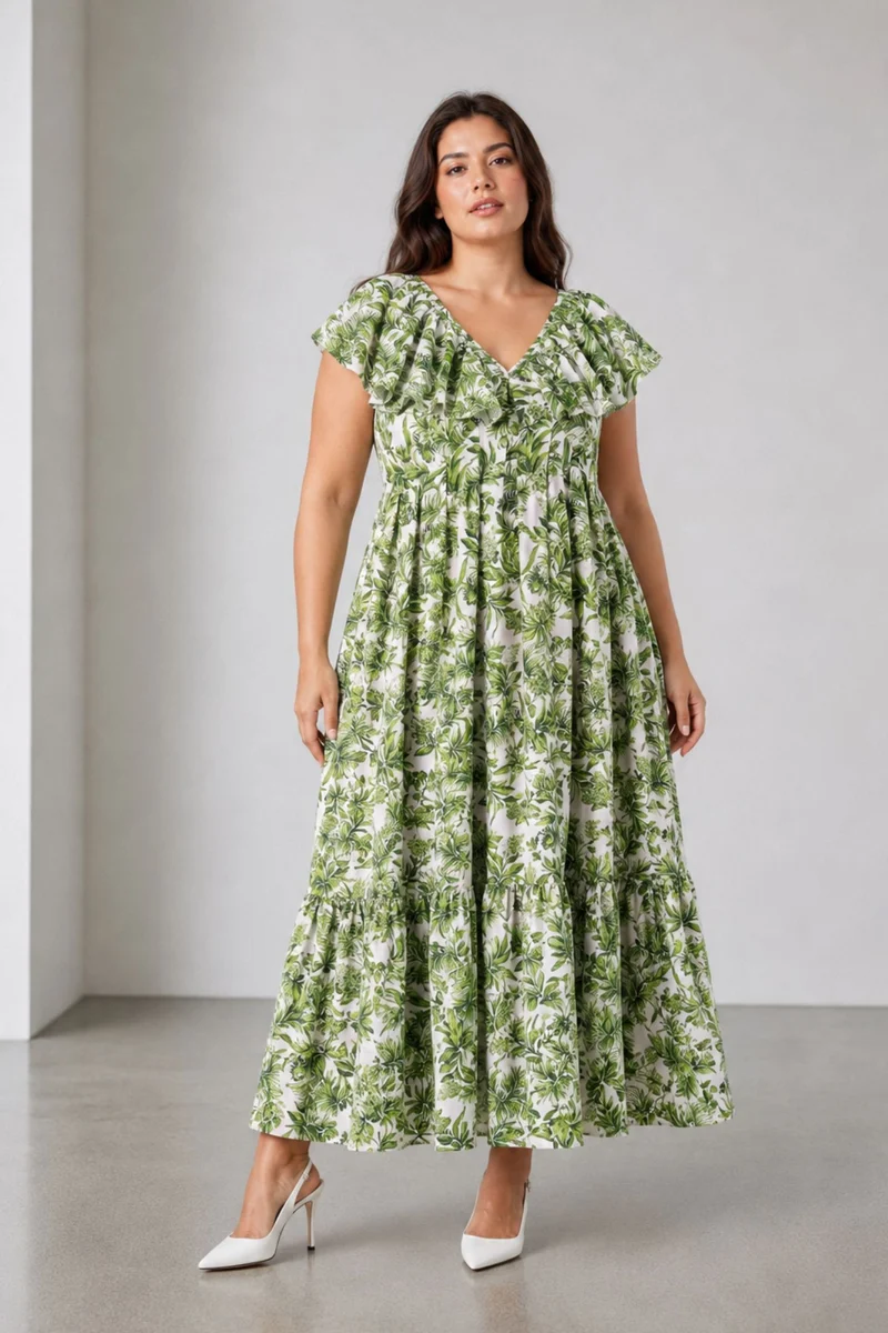 Harlowe|100% Cotton Floral Maxi Dress