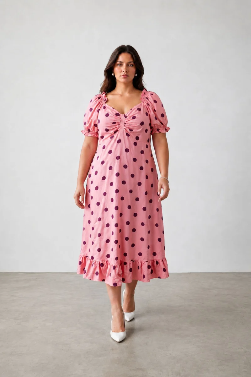 Coralie|100% Viscose Midi Dress