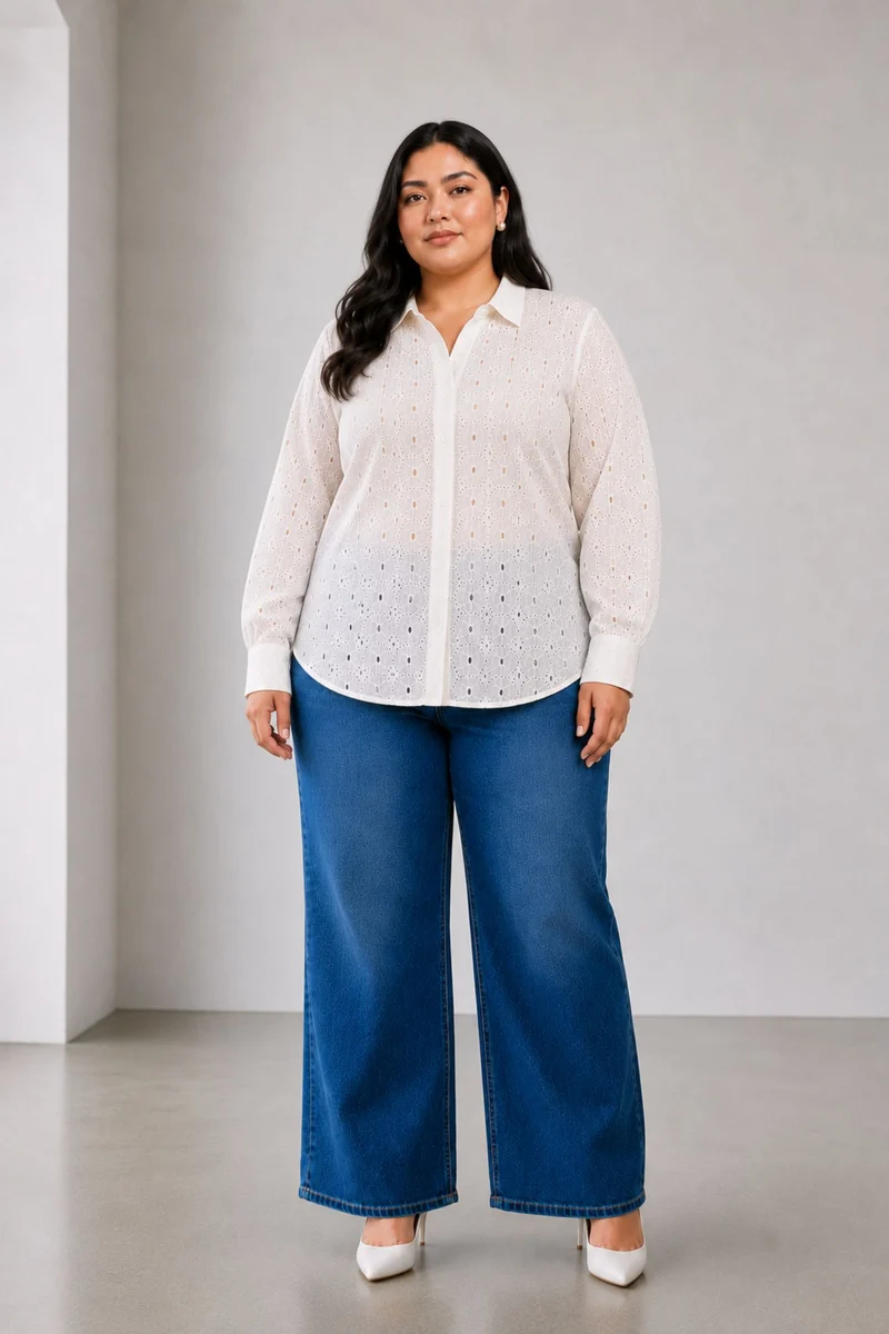 Oksana|100% Cotton Regular Shirt