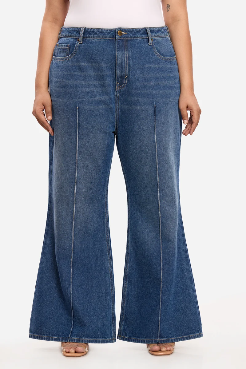 Iza|100% Cotton Bootcut Jeans