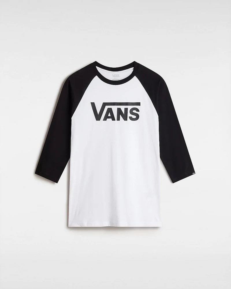 VANS Klassisk Raglan T-shirt för män - Vit / Svart