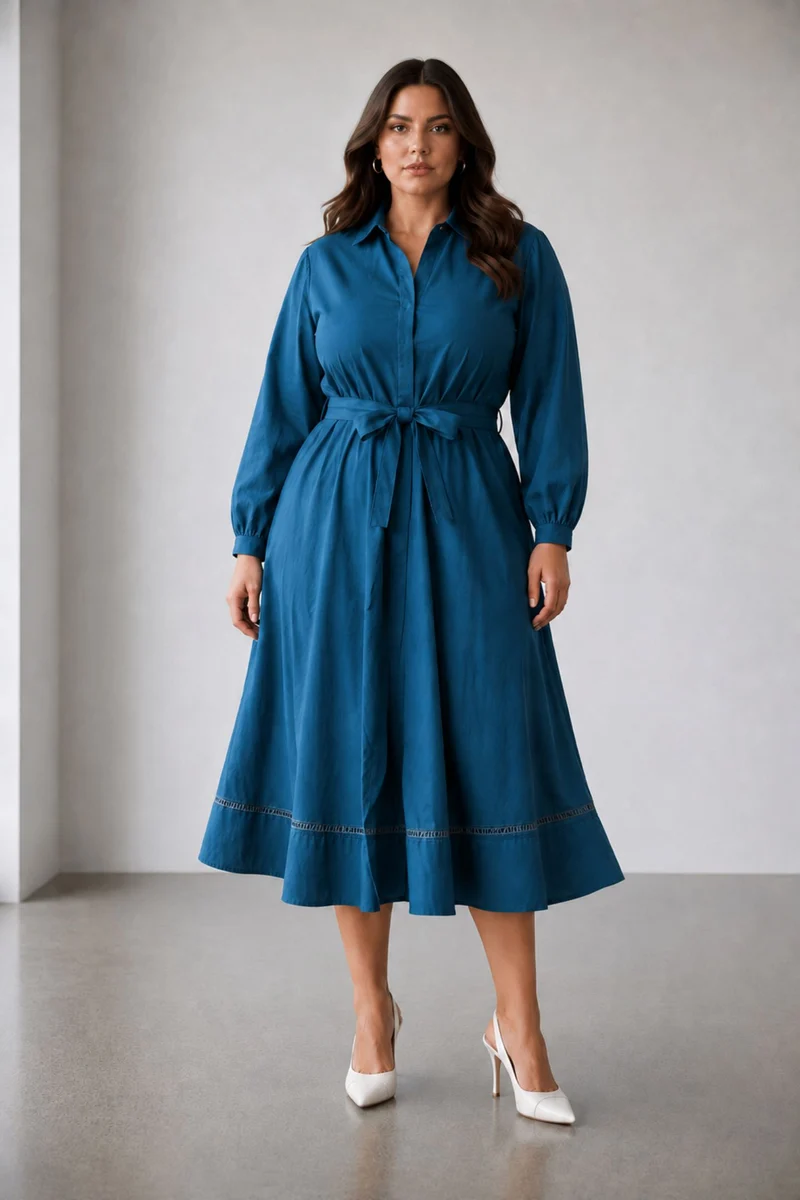 Larissa|100% Cotton Shirt Dress