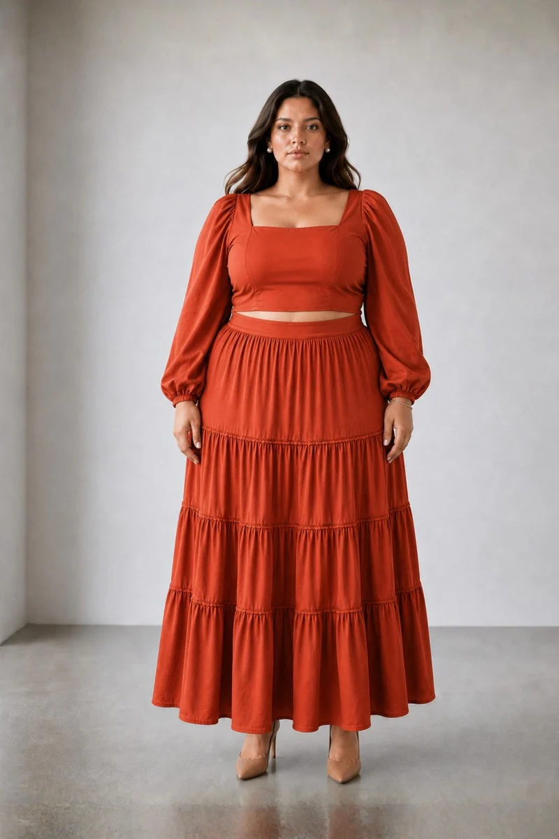 Sorina - Co Ord |100% Viscose Skirt And Top Co-Ord Set