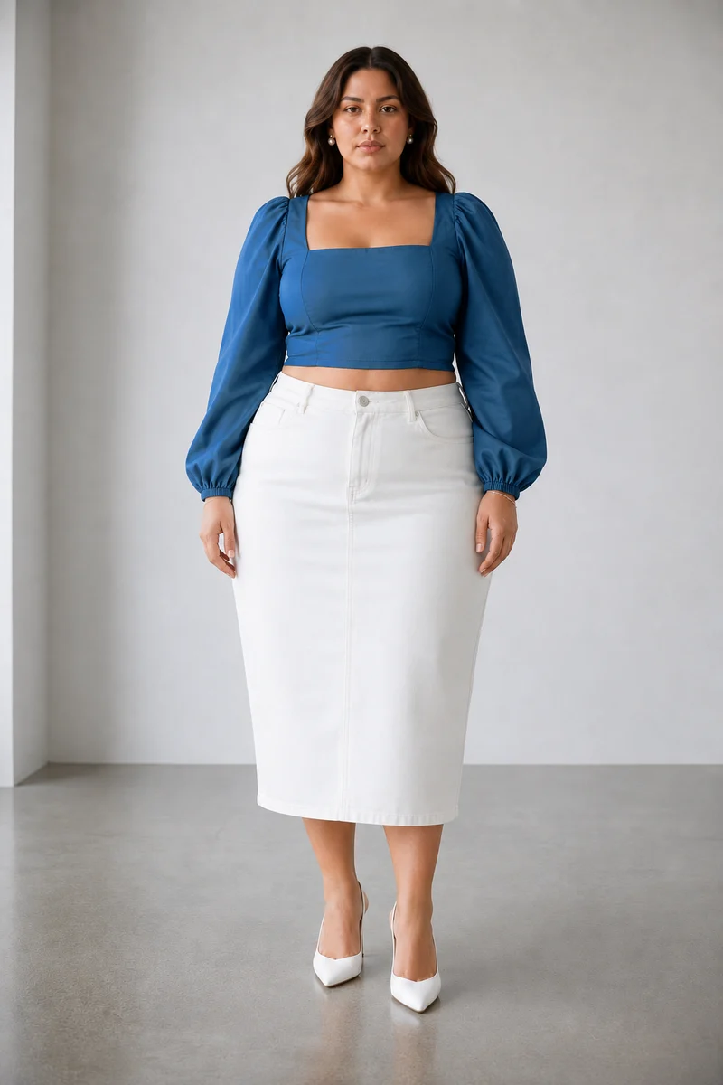 Valenne Top|100% Viscose Square Neck Crop Top