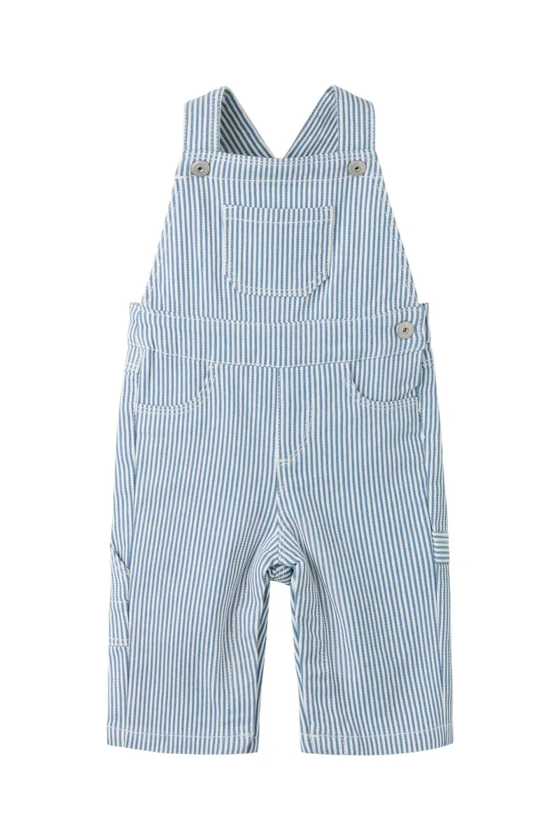 Name It - Nbnnola Loose Stripe Overall 2299-Yf - 5121936 White Moonlight Blue