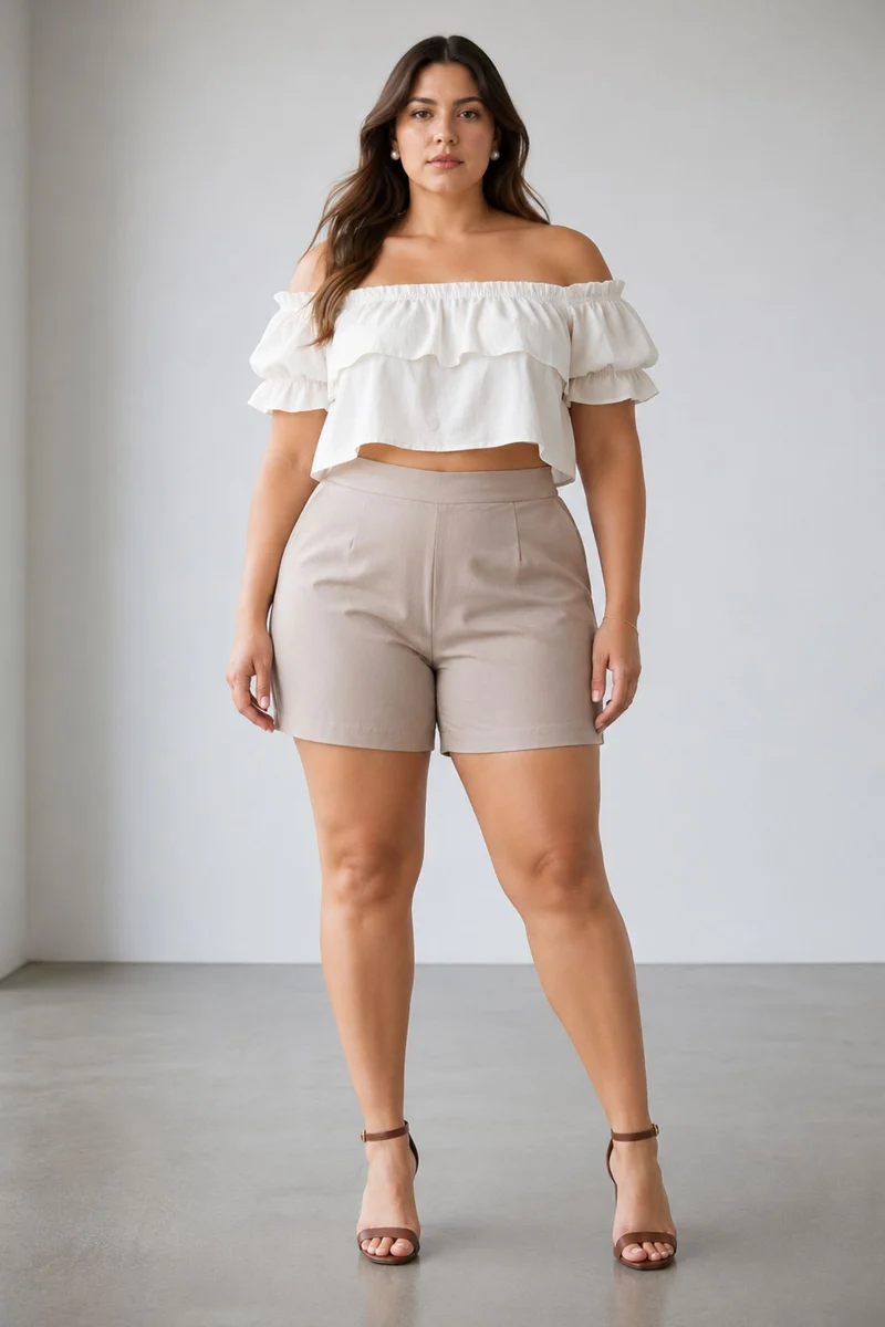 Evora Short|100% Cotton Relaxed Fit Pull-On Shorts
