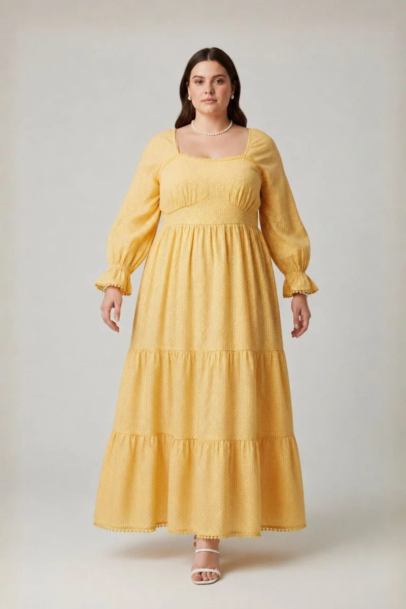 Celestine|100% Cotton Fit And Flare Tier Dress