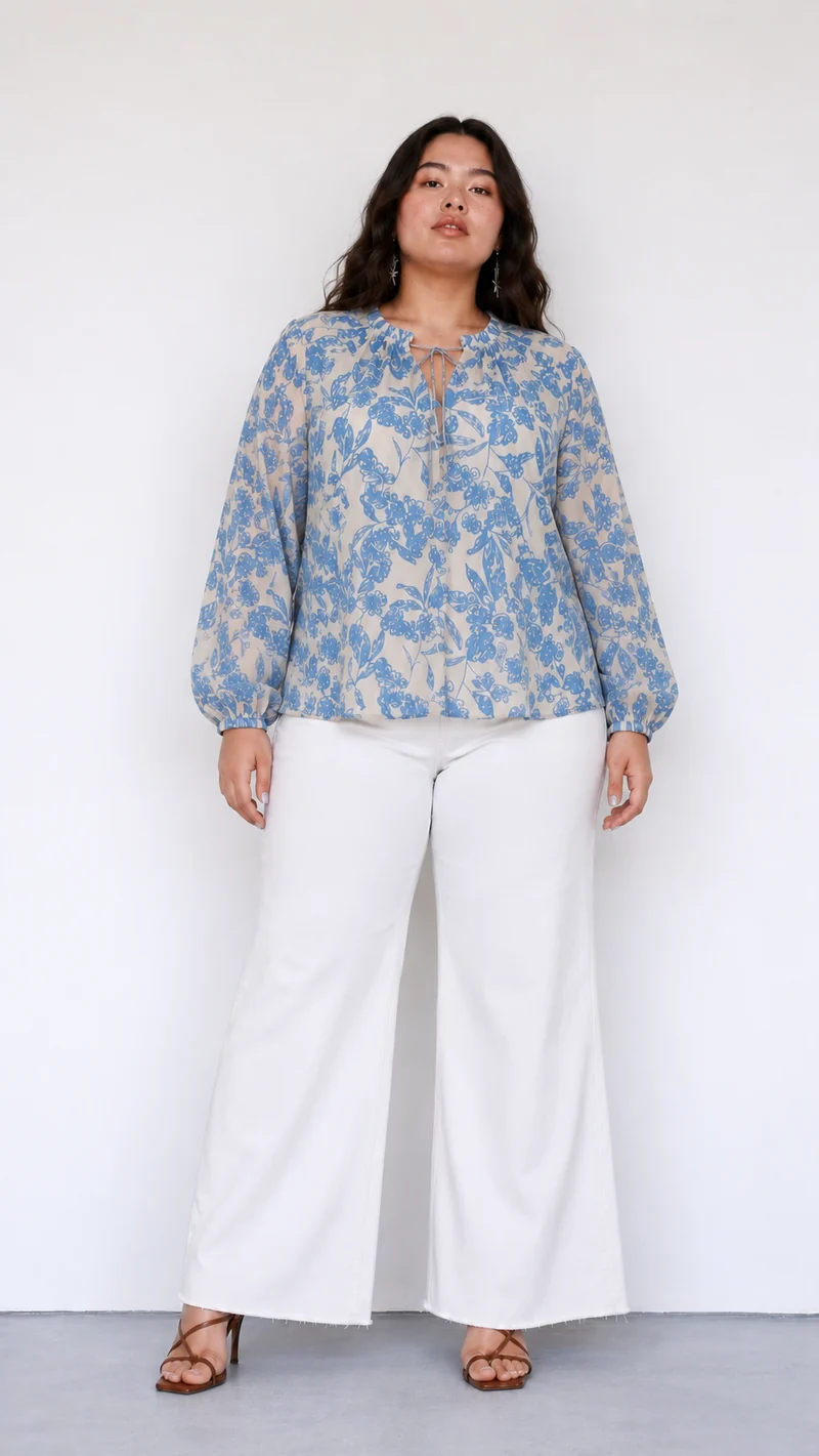 Veloura|100% Cotton Top With Raglan Sleeves