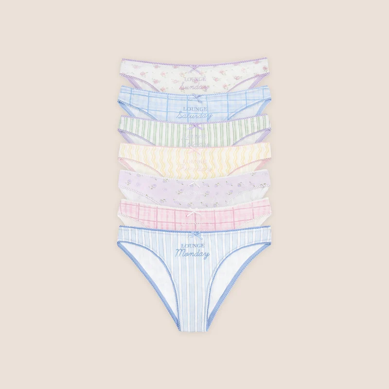 Days of the Week Trosor (7-pack) - Multicolour Print