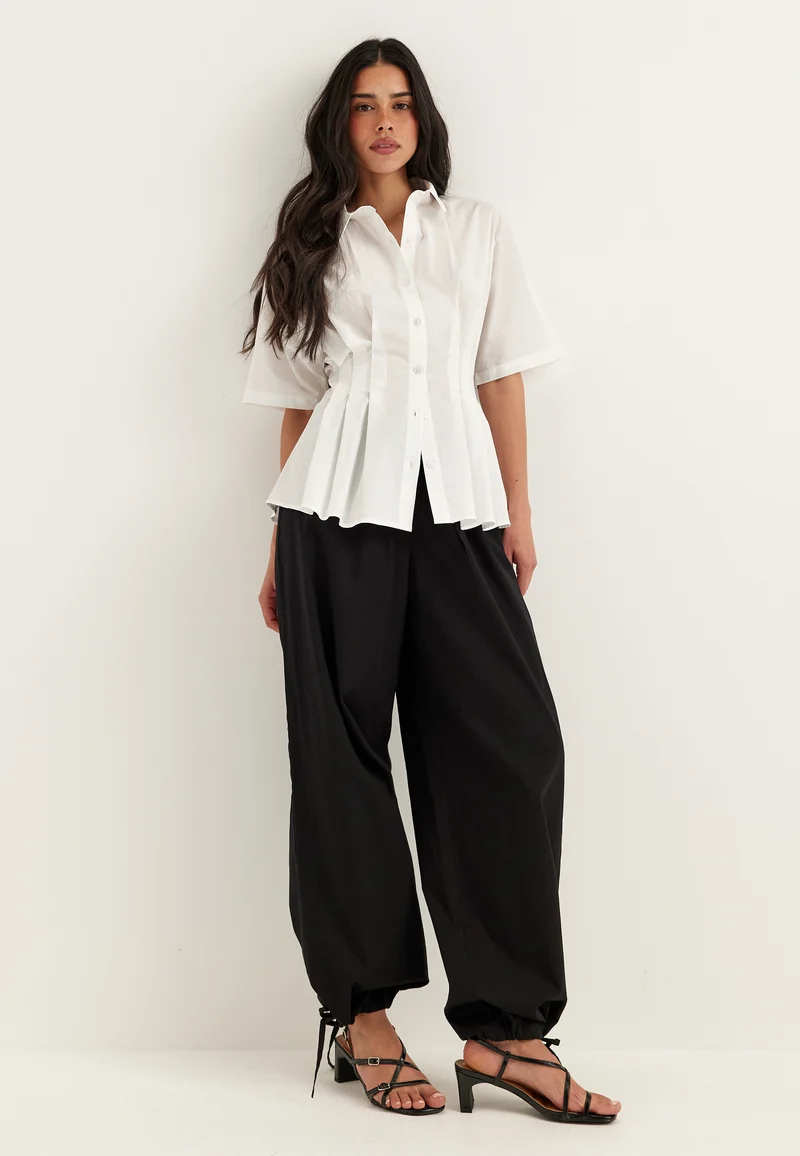 Short Sleeve Waist Shirt