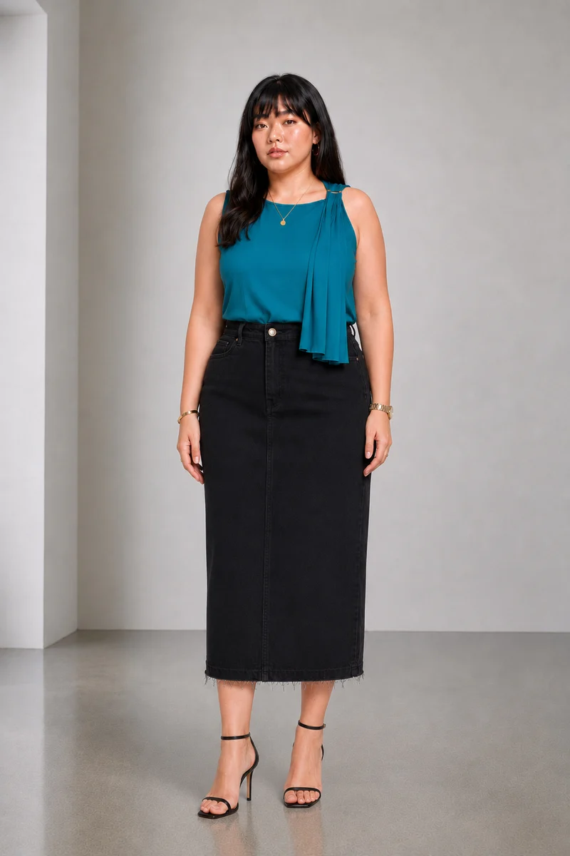 Solina|100% Viscose Asymmetrical Top