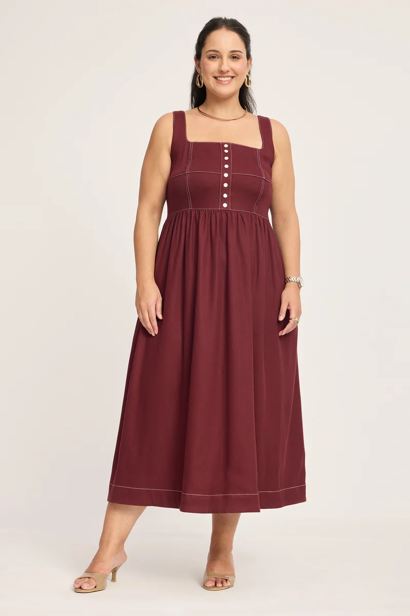 Marceline|100% Viscose Fit & Flare Dress