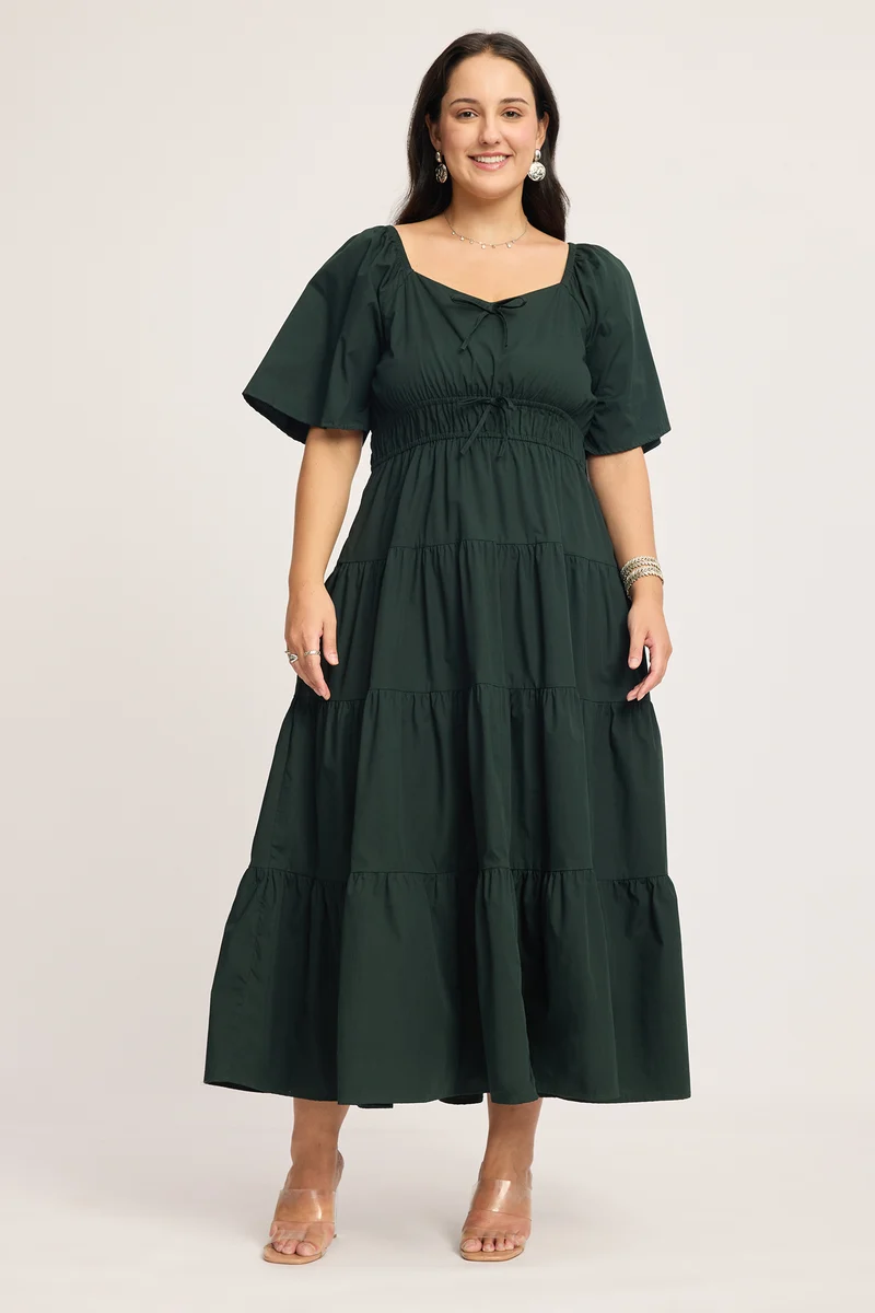 Mireille|100% Cotton Maxi Tier Dress