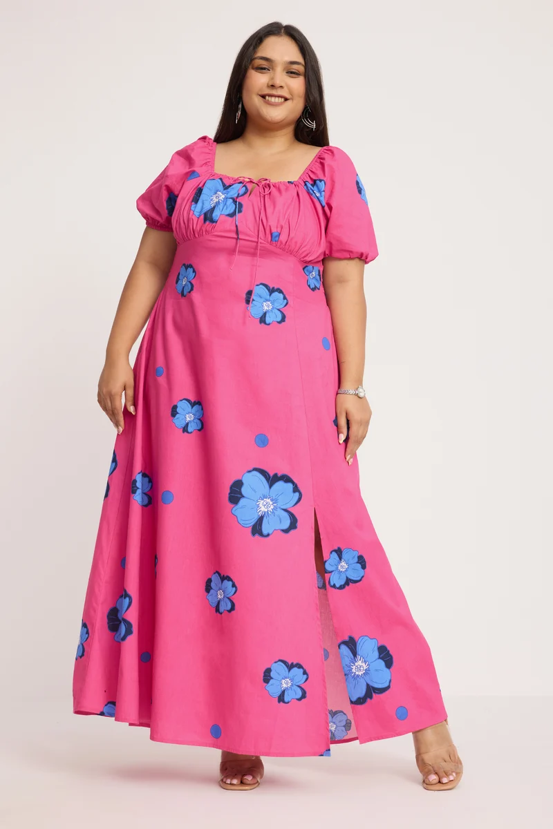 Matsue|100% Cotton Aline Dress With Slit