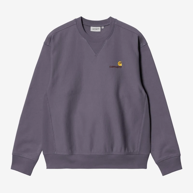 Carhartt WIP Herr American Script Träningstopp | Skuggig Lila