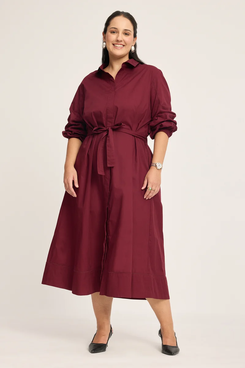 Karina|100% Cotton Shirt Dress