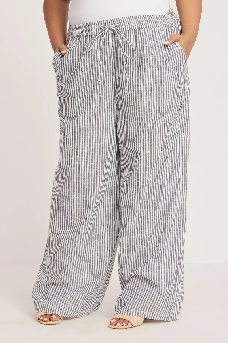 Citia|100% Cotton High Waisted Pull On Pants