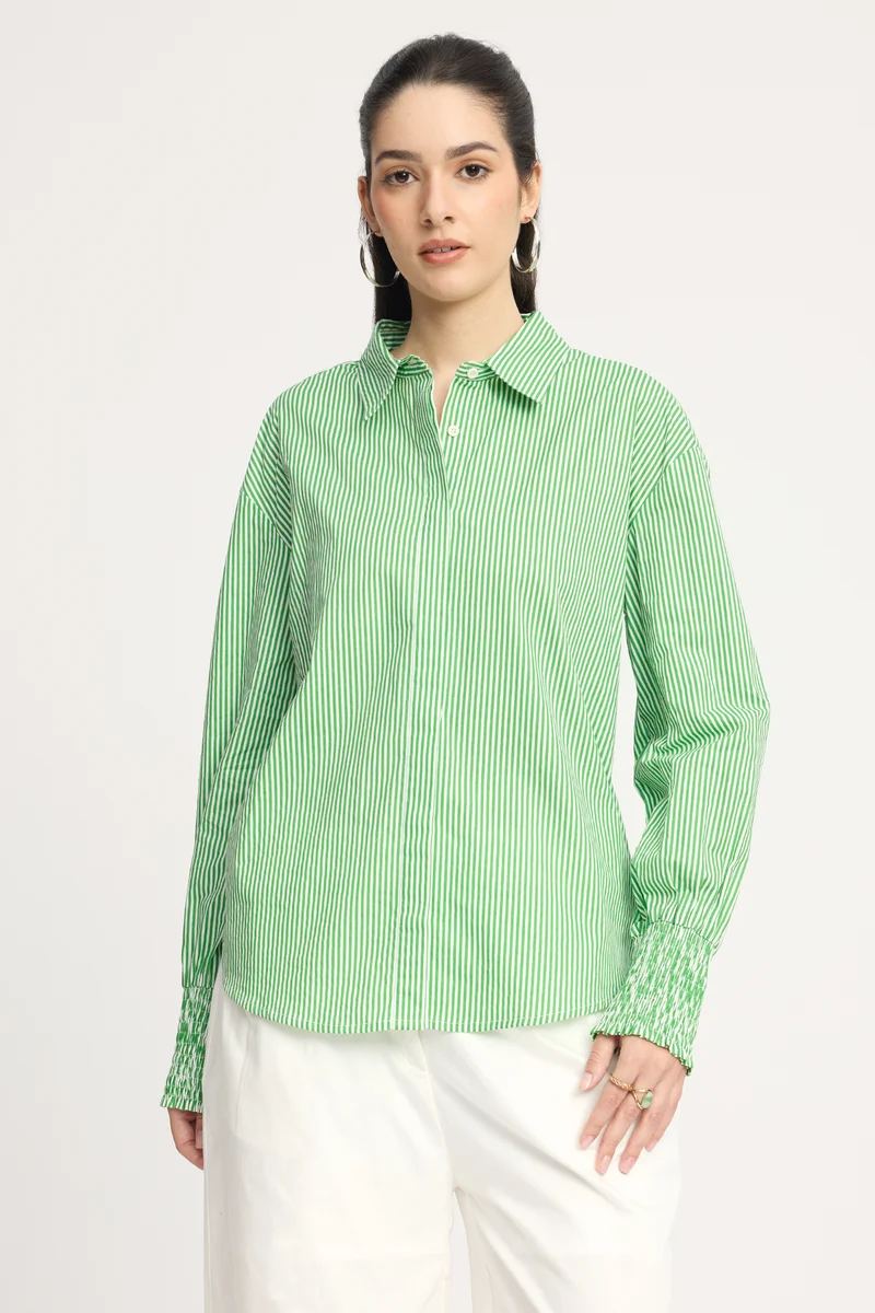 Kist|100% Cotton Striped Leisure Shirt