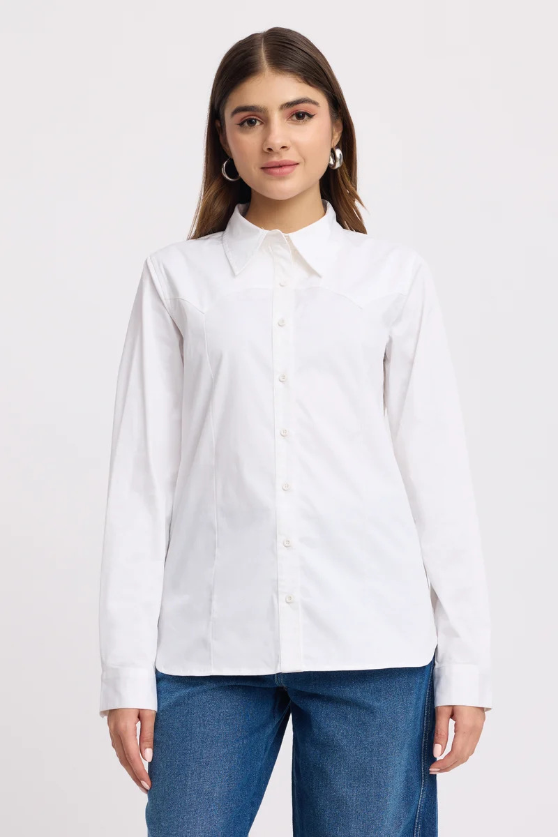 Canni|100% Cotton Cowboy Regular Shirt
