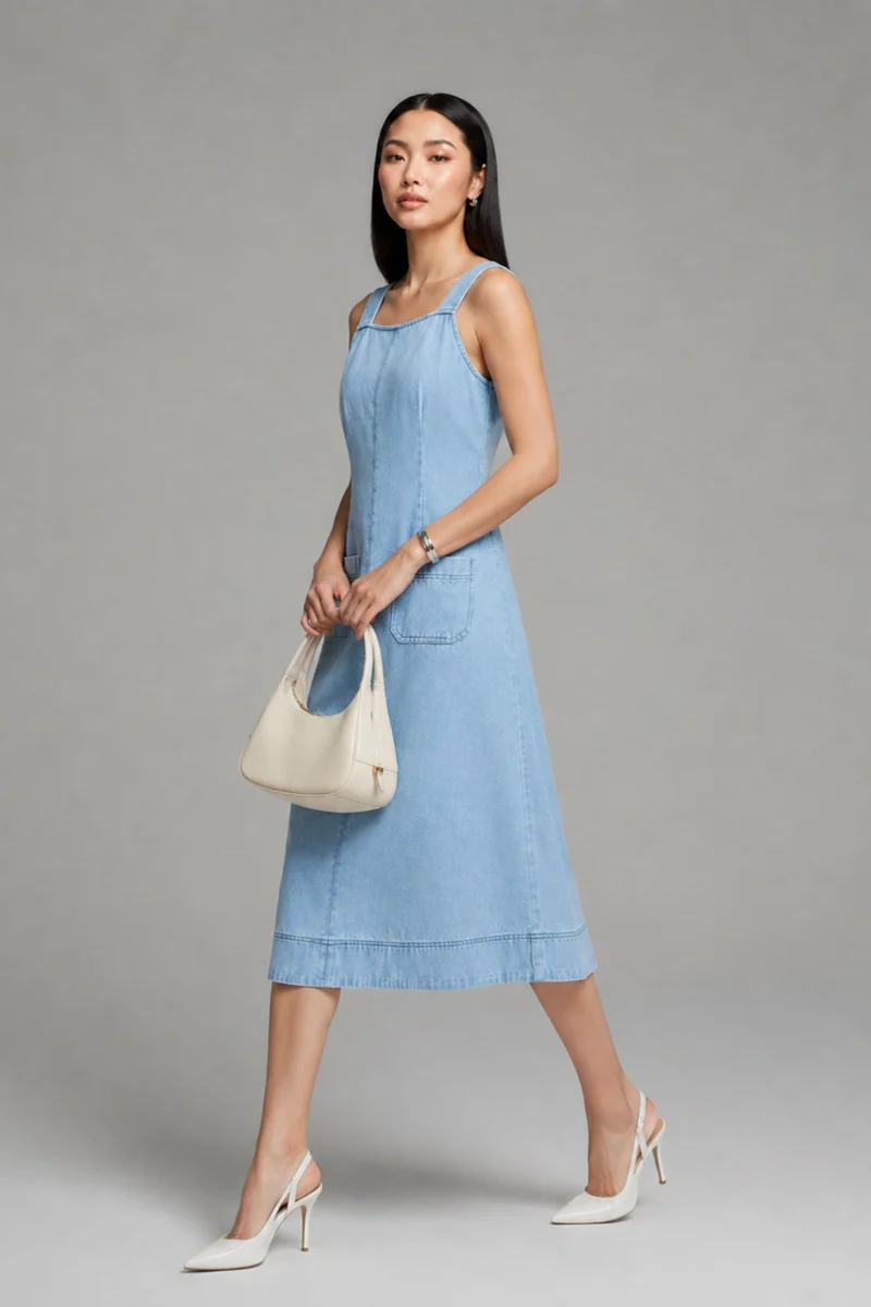 Nanae|100% Cotton Denim Dungree