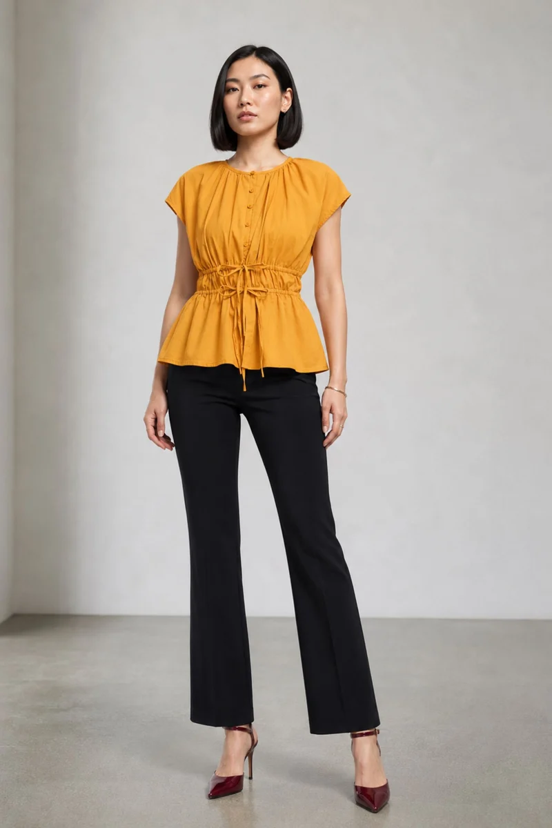 Janai|100% Cotton Waist Elasticated Top