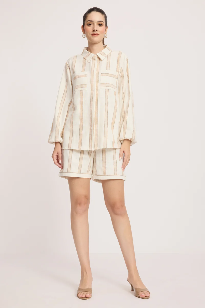 Linya|100% Cotton Checked Co-Ord Set