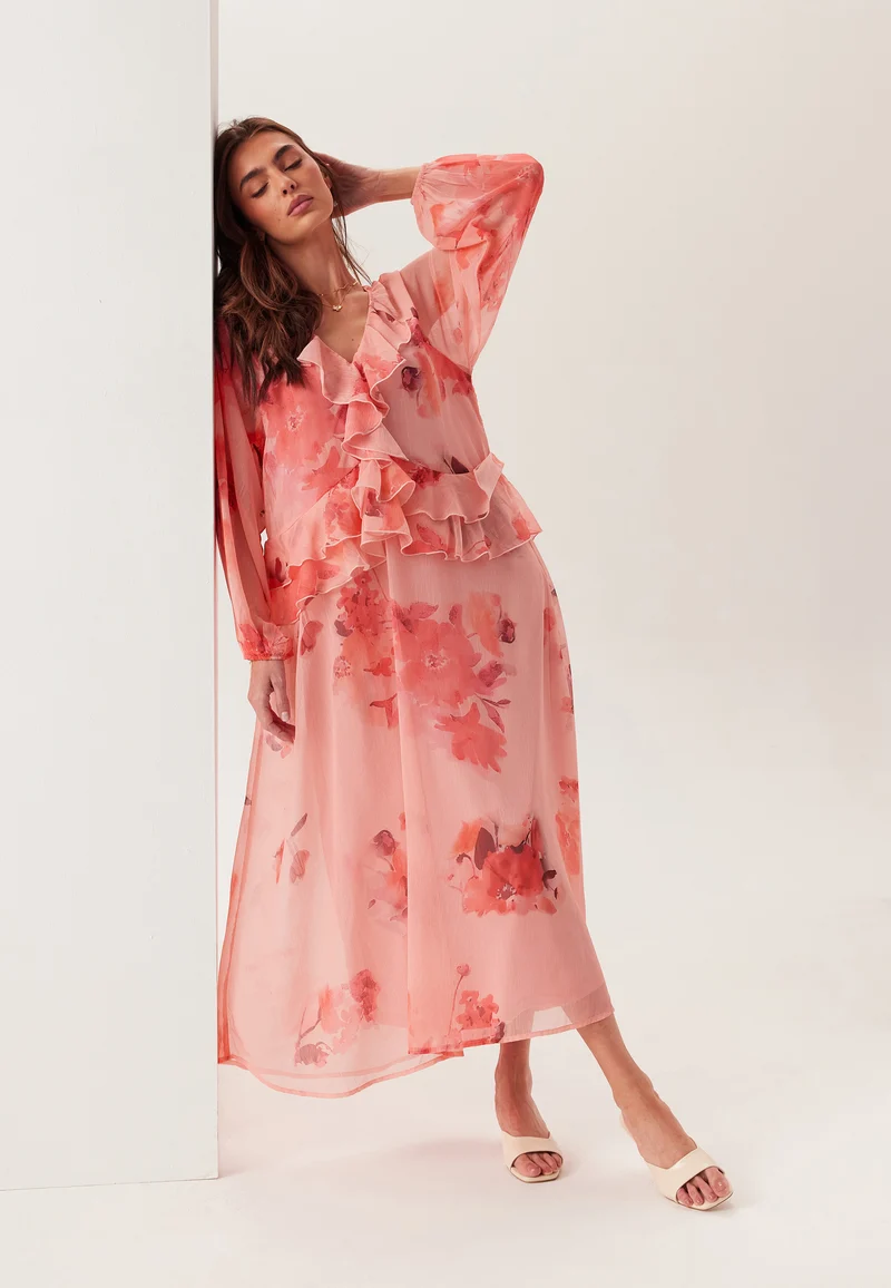 Frill Chiffon Dress
