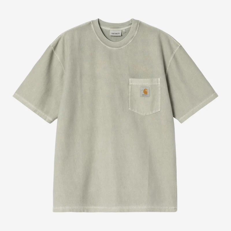 Carhartt WIP Herr-T-shirt med lösa fickor | Skuggig grön, garmentfärgad