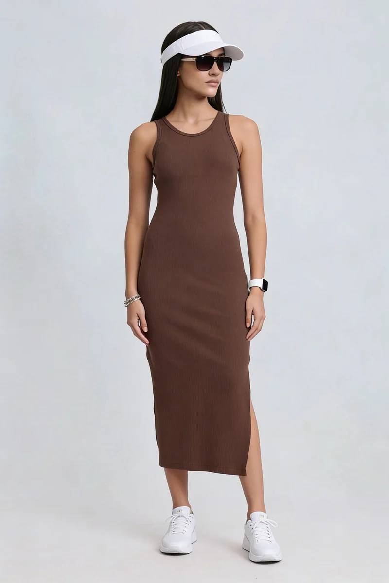 Garii|100% Cotton Bodycon Dress With Slit