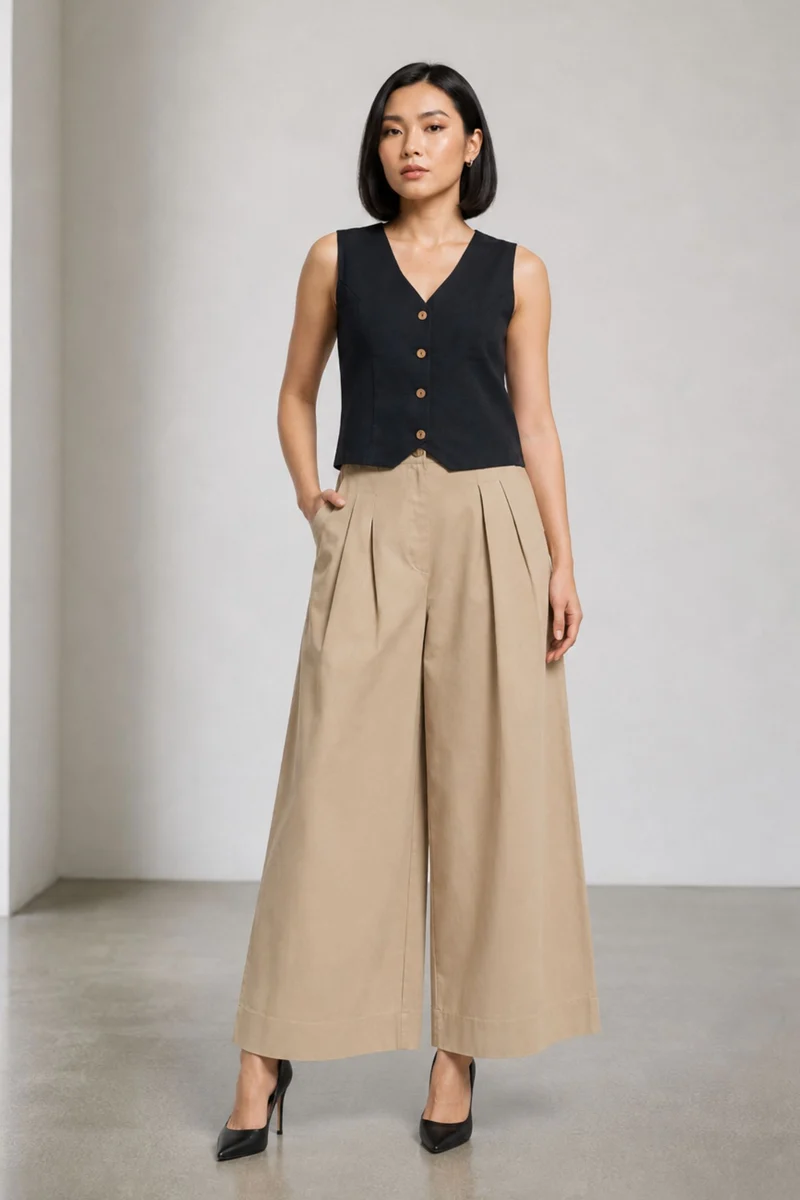 Tora|100% Cotton V-Neck Waistcoat