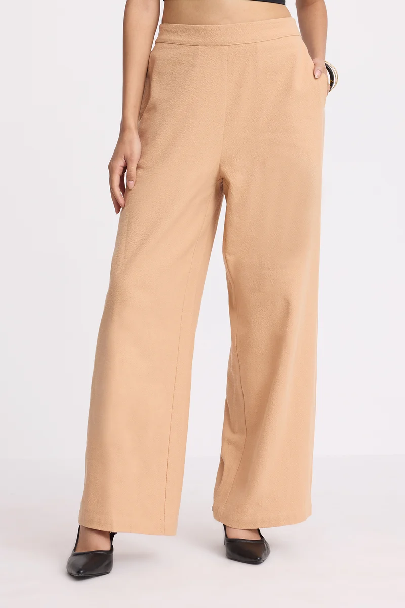 Tripti Trouser|100% Cotton Wide Leg Trousers